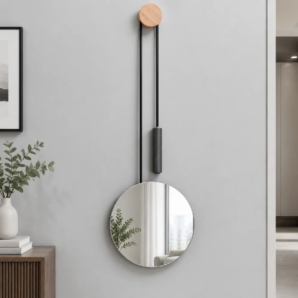 modern iron mirror wall decor object