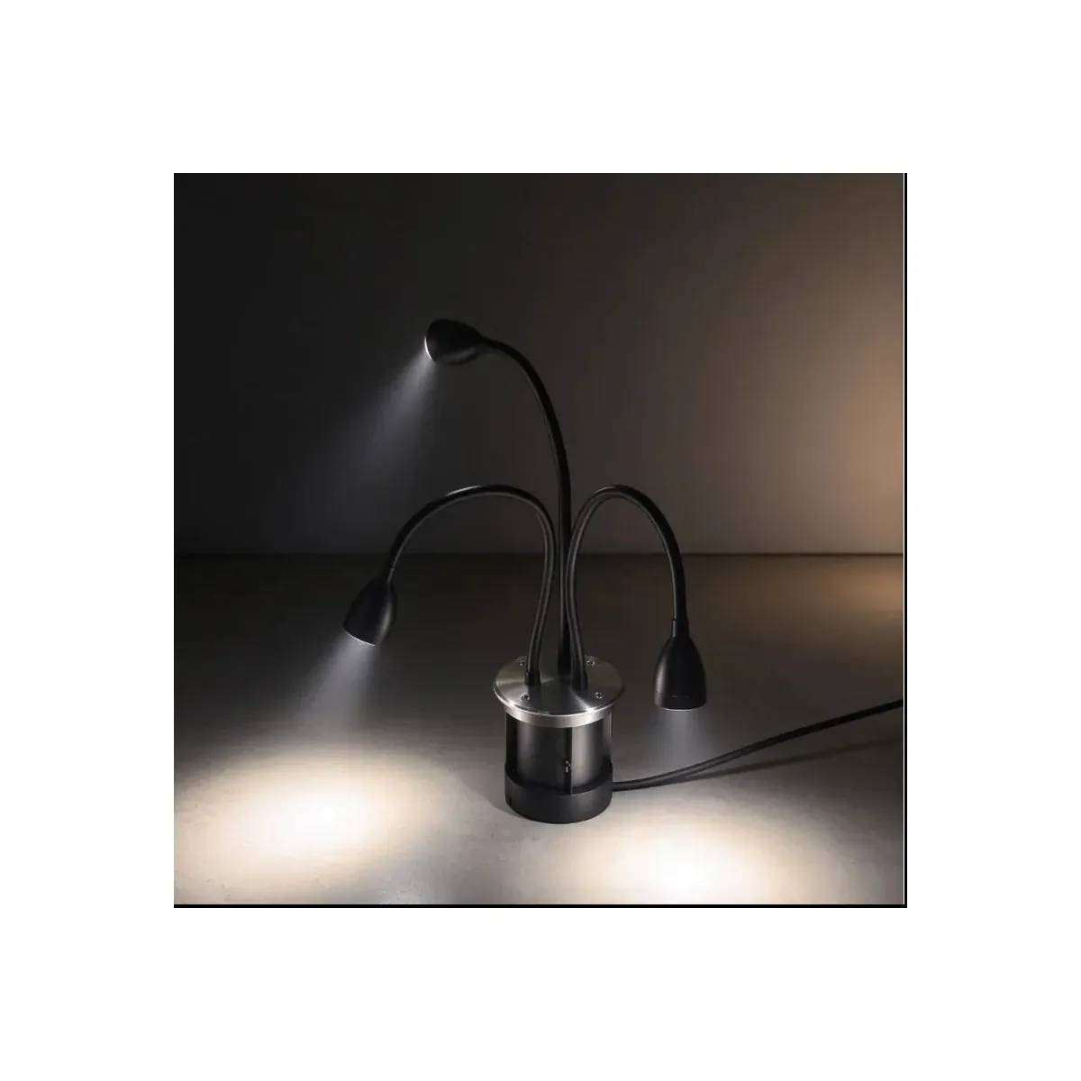 NAG-3ARM inground light wiring compartment with stainless steel PG16 cable gland - NoorArch outdoor lighting