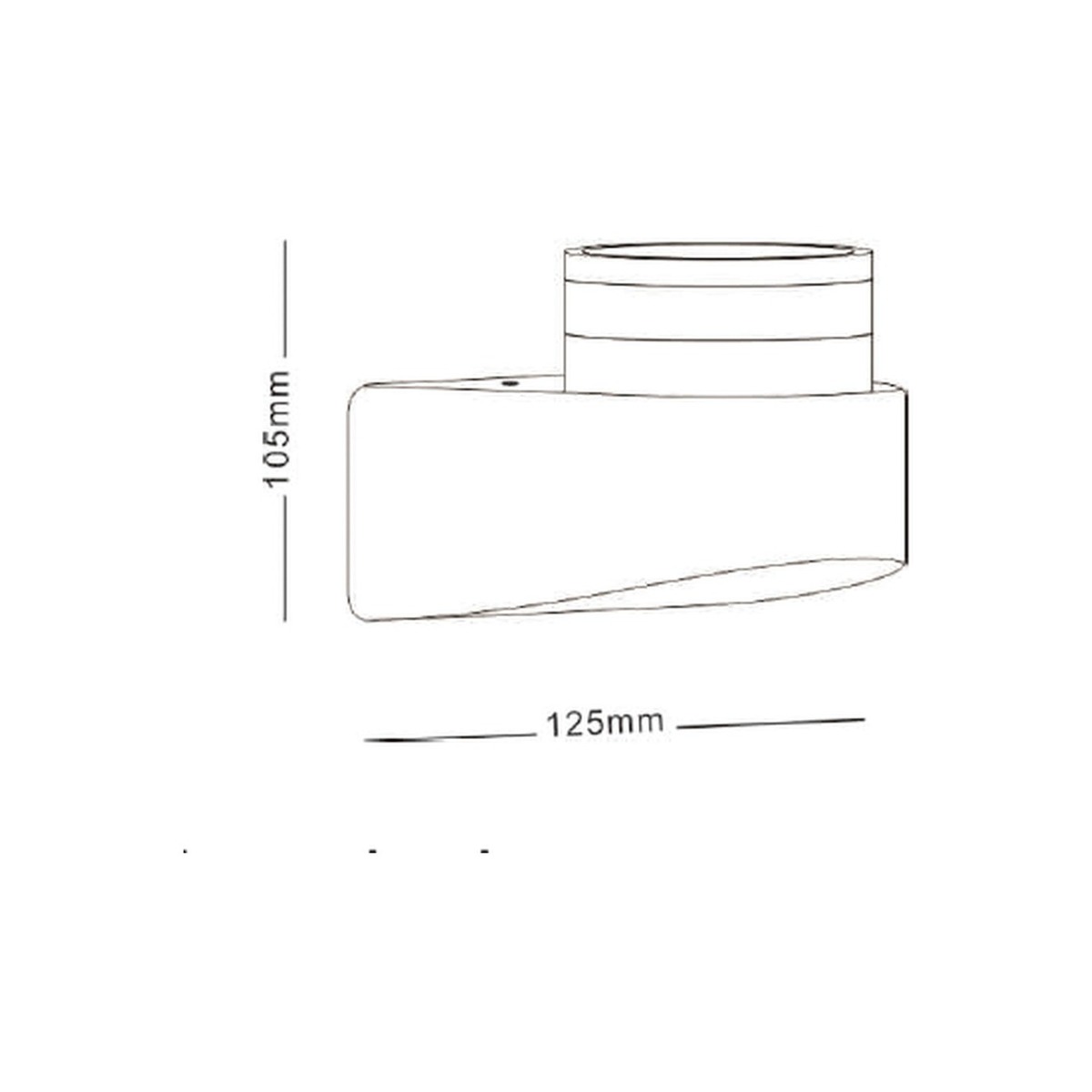 NA-BD2058 - dimension drawing - NoorArch outdoor lighting