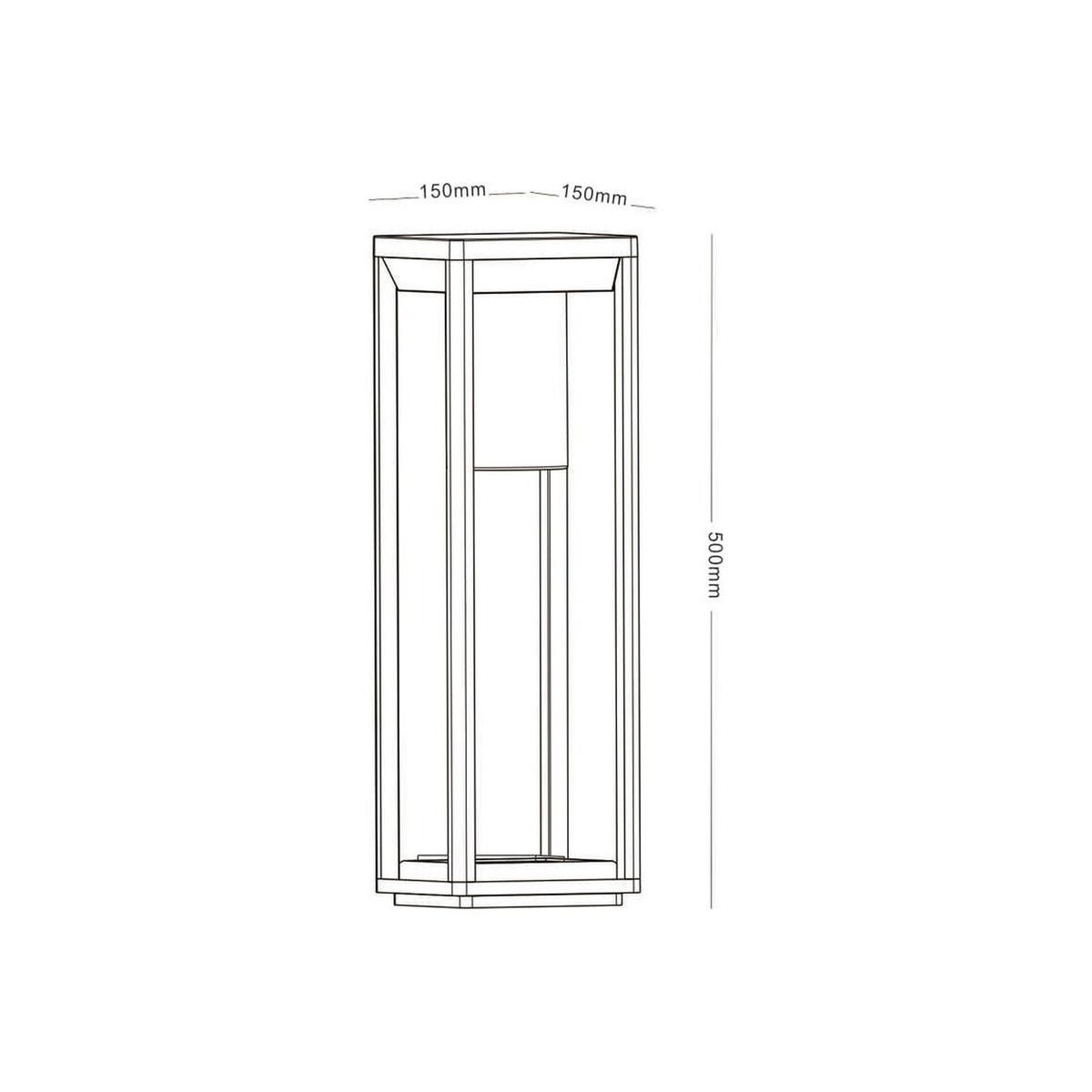 NA-BD9017 - dimension drawing - NoorArch outdoor lighting