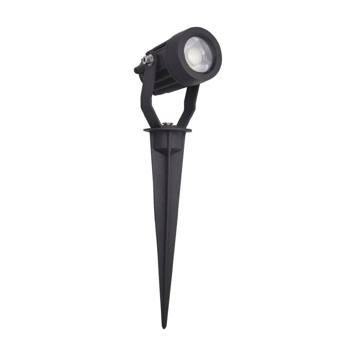 5W LED garden spike spotlight in black die-cast aluminium for tree and border uplighting - NoorArch outdoor lighting