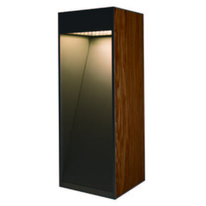 NATURA BLOCK: Architectural Rectangular Wood-Accent Bollard - view 1