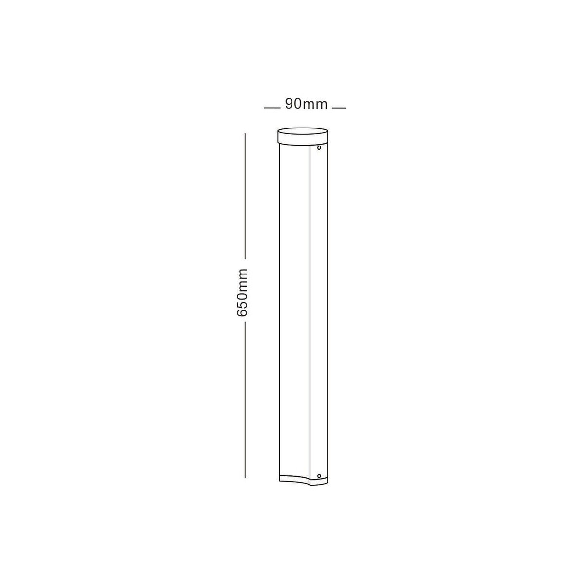 NA-BD9008 - dimension drawing - NoorArch outdoor lighting