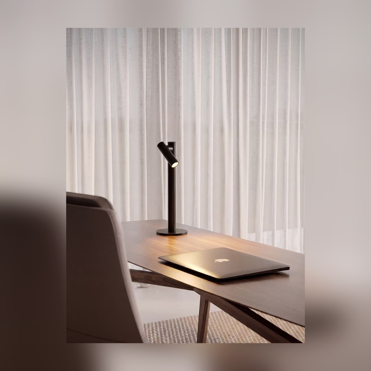 Zoom Desk - walnut desk scene