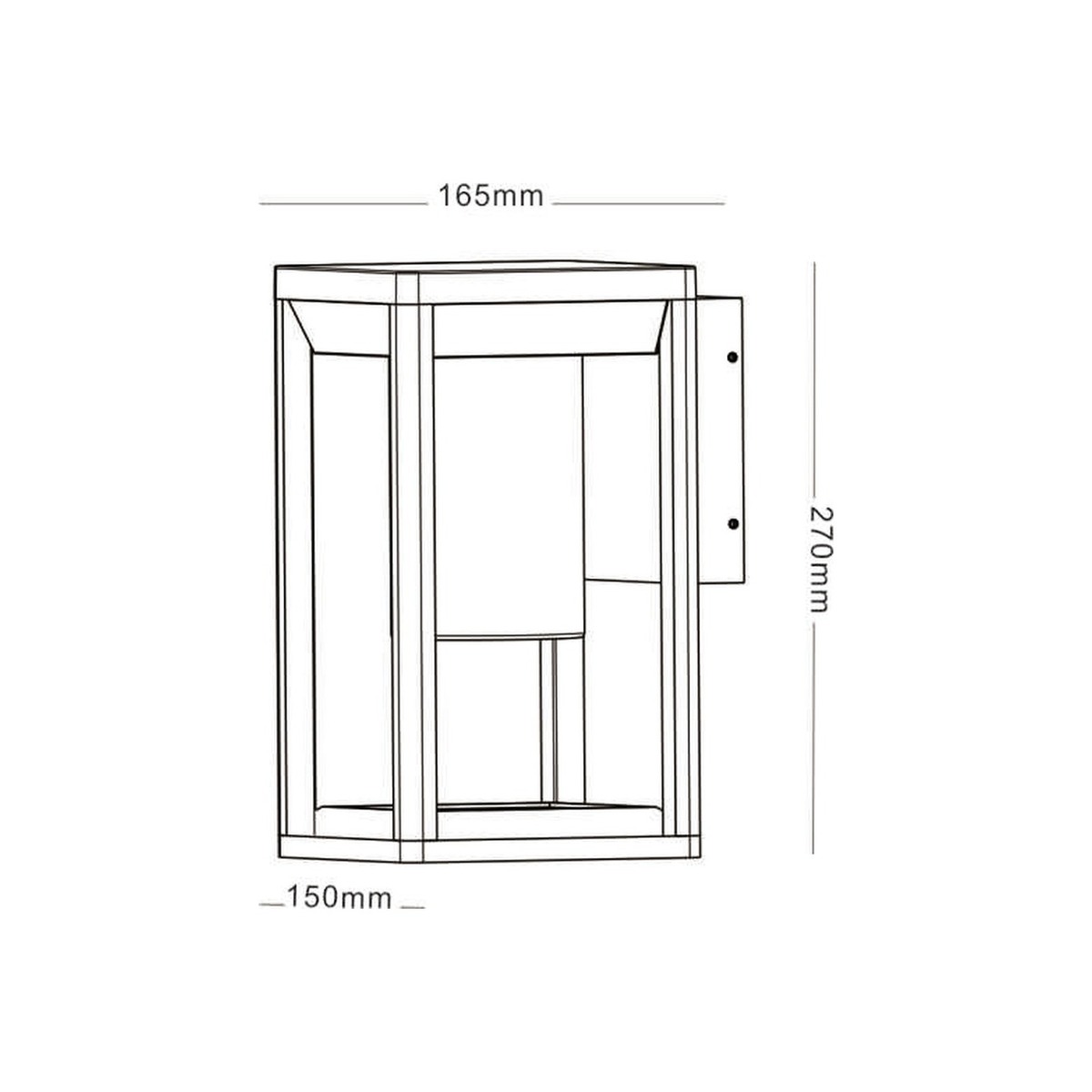 NA-BD3033 - dimension drawing - NoorArch outdoor lighting