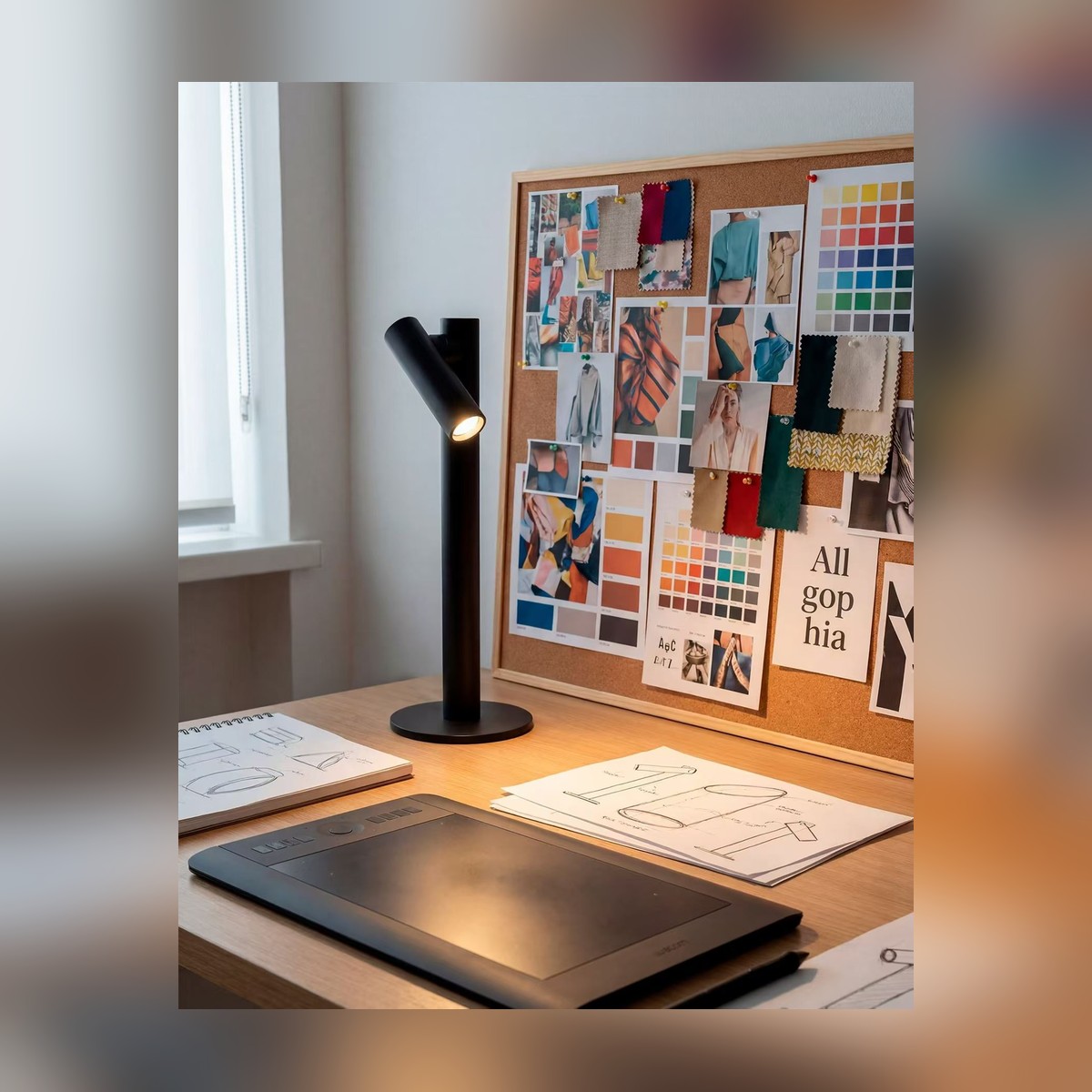 Zoom Desk - designer studio scene