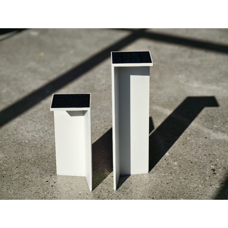 Vertex Solar | L-Shape Minimalist Architectural Garden Bolla - full view