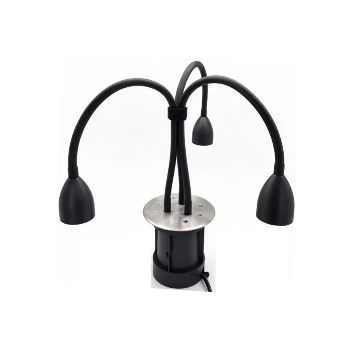 NAG-3ARM stainless steel inground light with 3 folding arms three quarter view - NoorArch outdoor lighting
