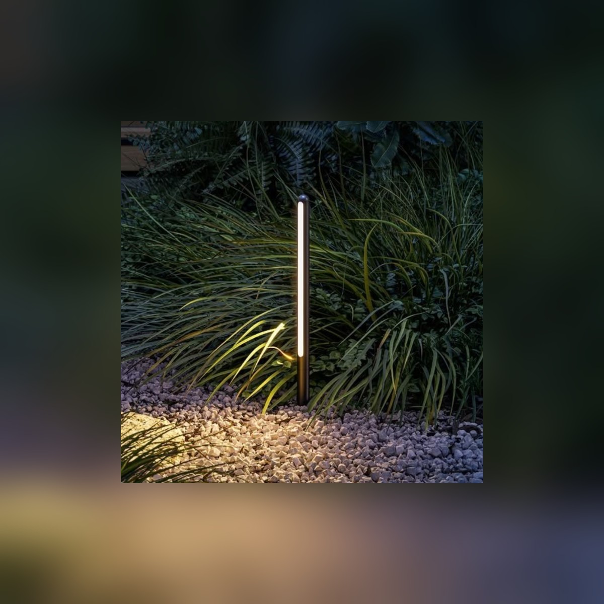 SABER Series: Ultra-Slim Side-Emitting Landscape Bollard | Minimalist Vertical Light - full display