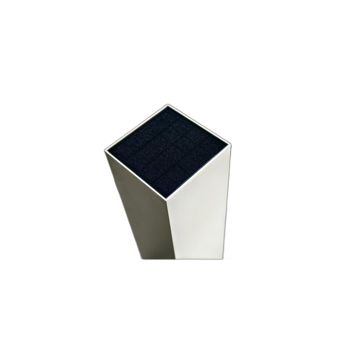 Vertex Solar | L-Shape Minimalist Architectural Garden Bollard | Wireless Luxury - full product view on white