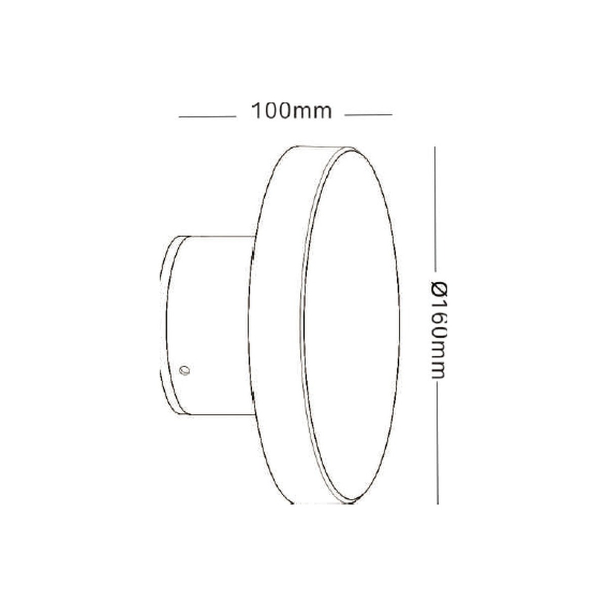 NA-BD9010W - dimension drawing - NoorArch outdoor lighting