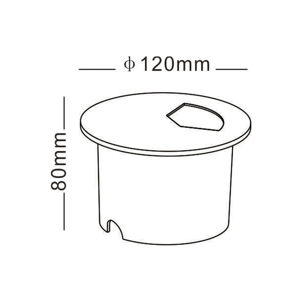 NA-BD8216 - dimension drawing - NoorArch outdoor lighting