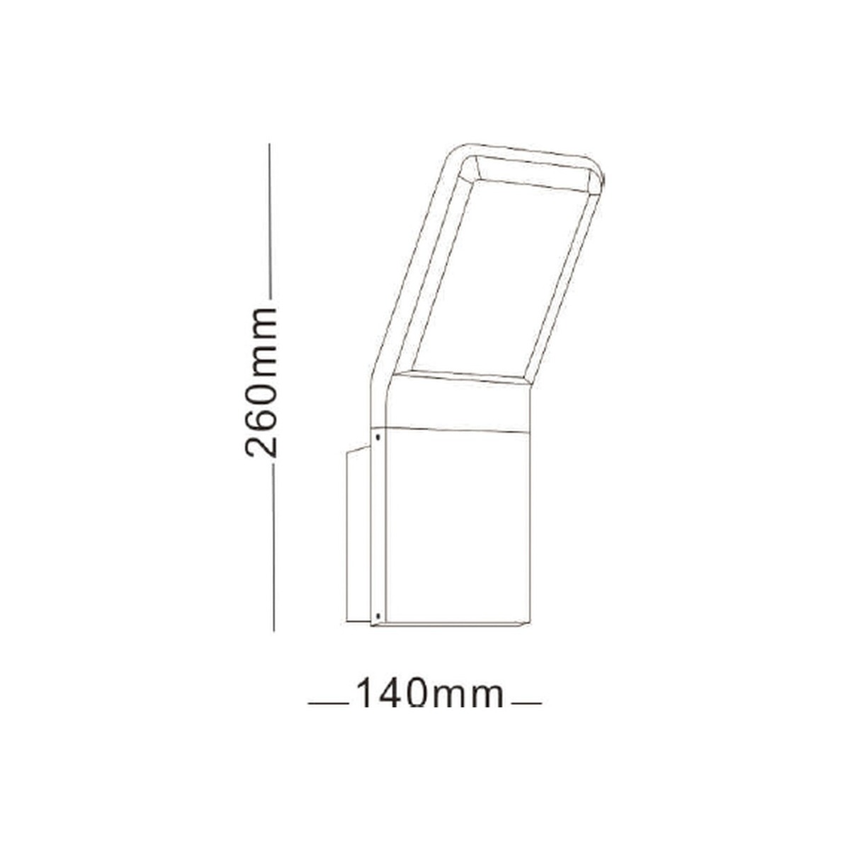 NA-BD3032 - dimension drawing - NoorArch outdoor lighting