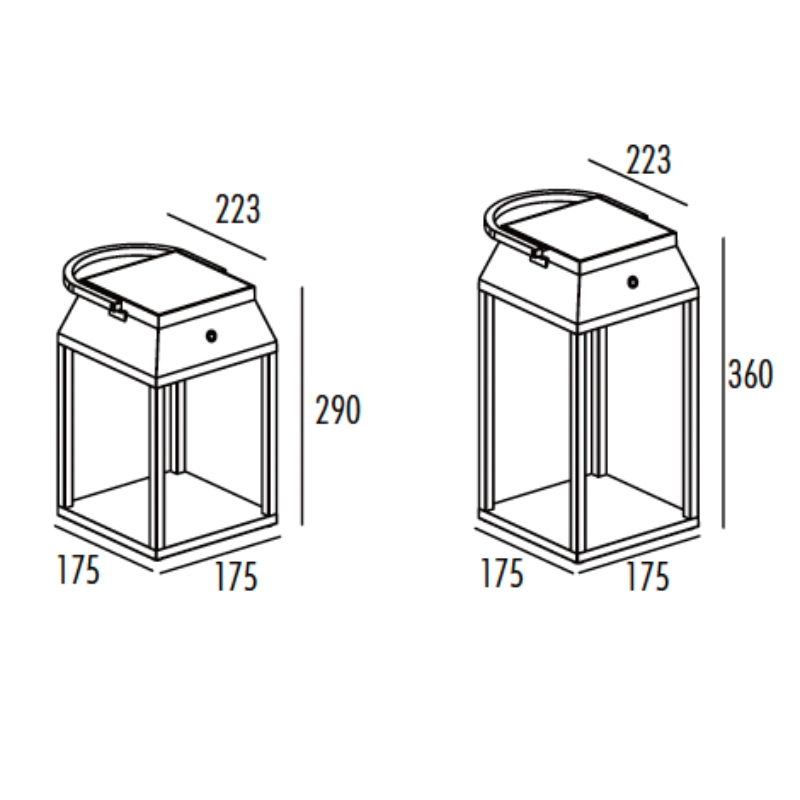 Solaris-Aura | Architectural Dual-Power Solar Lantern | IP54 - full view