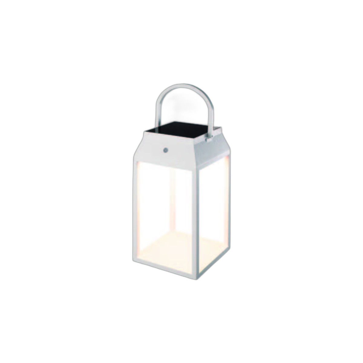 Solaris-Aura | Architectural Dual-Power Solar Lantern | IP54 Dimmable Touch - full product view on white