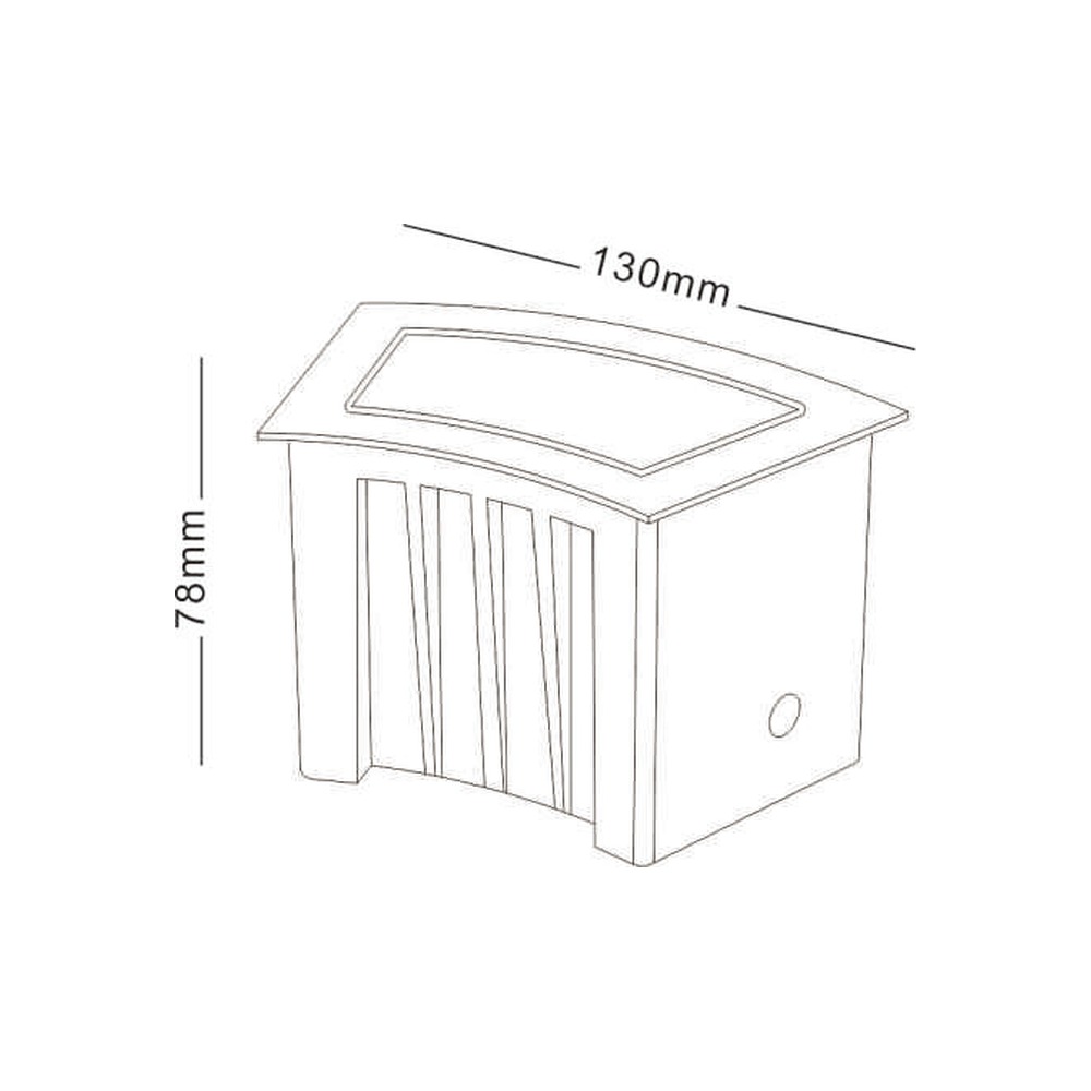 NA-BD8011 inground uplight dimension drawing 130mm - NoorArch outdoor lighting