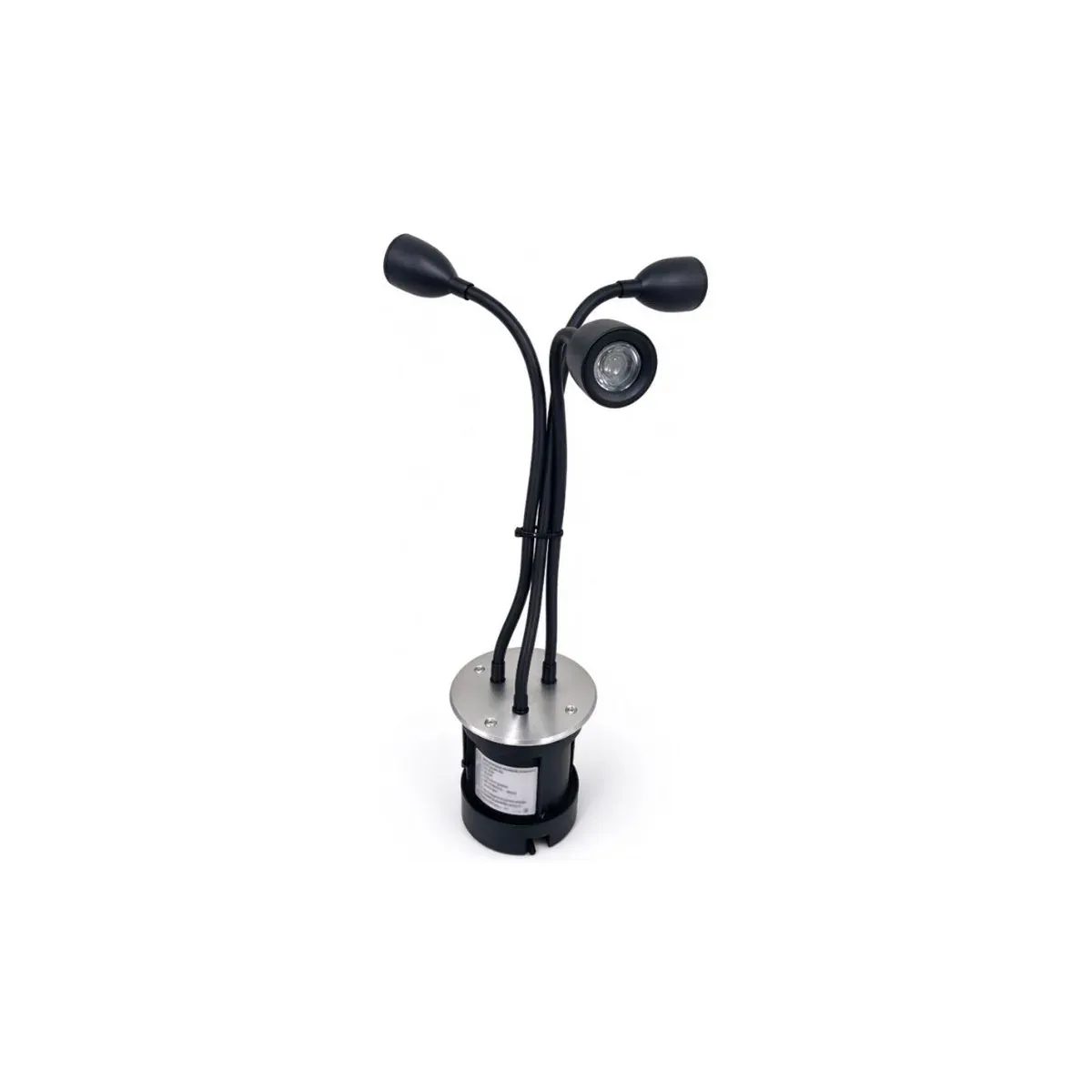 NAG-3ARM IP67 ground recessed LED inground light CREE 9.5W 4000K with 3 folding stainless steel arms - NoorArch outdoor lighting