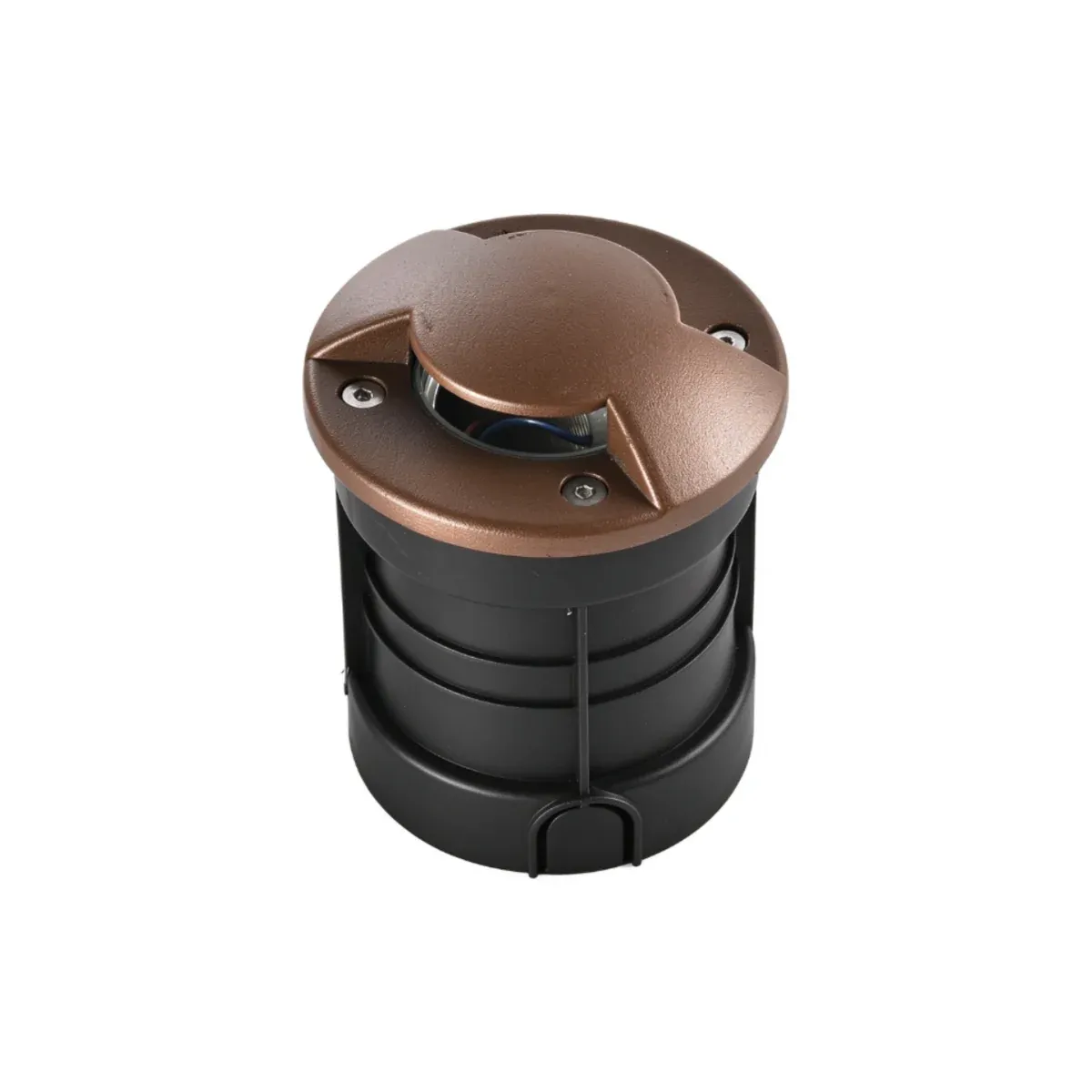 NA-GU10 inground light with two-way sector top and GU10 lamp holder, stainless steel and aluminium body, IP66 - NoorArch outdoor lighting
