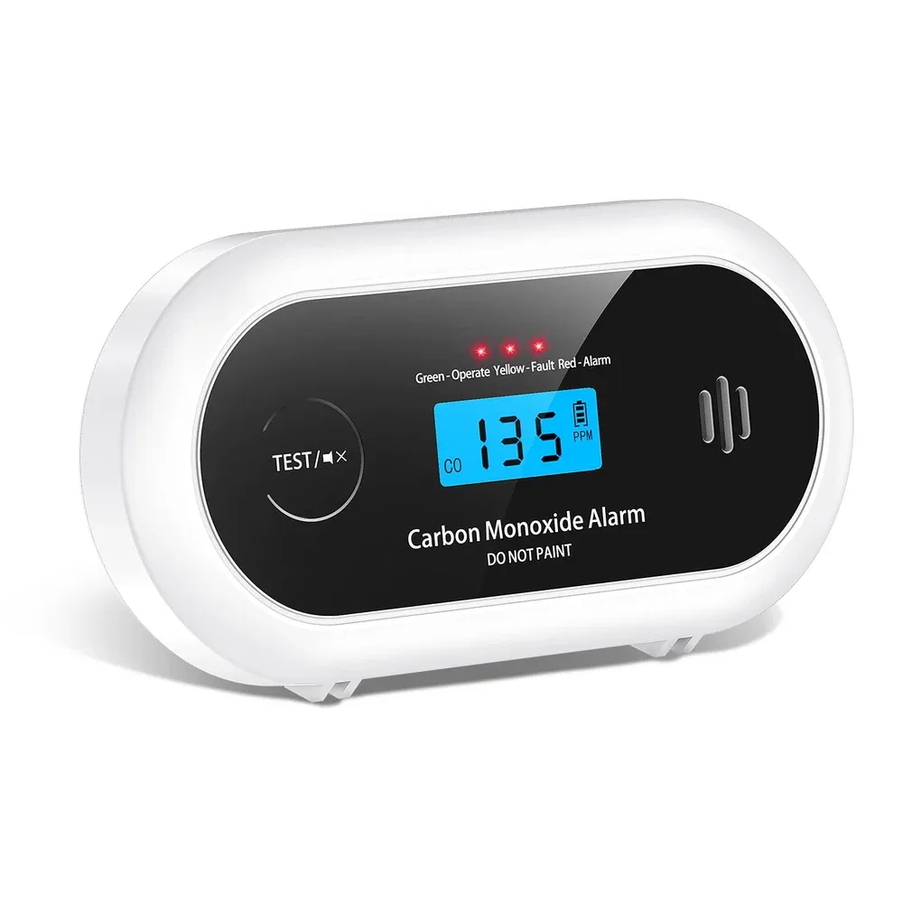 VC22R carbon monoxide alarm with digital LCD display, 5-year replaceable battery and EN 50291