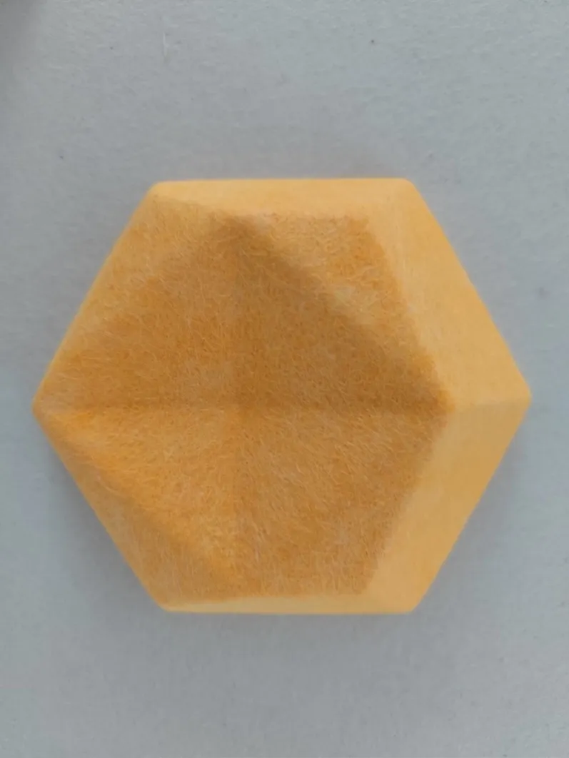 3D thermoformed PET felt panel for wall covering