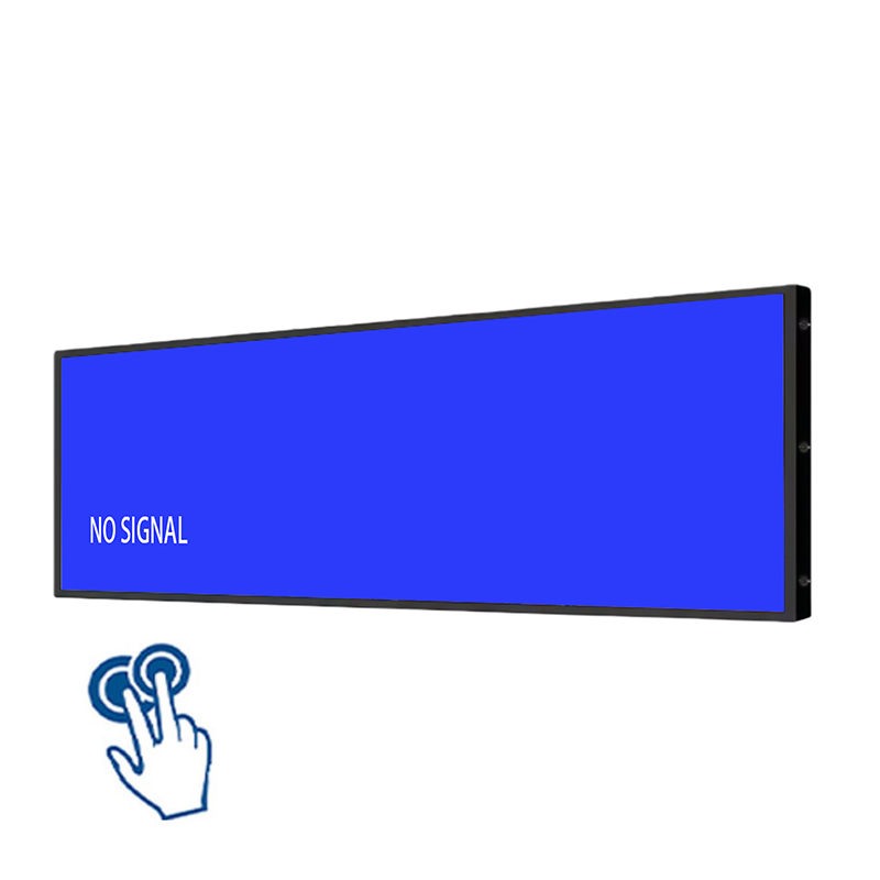 69 Inch Touchscreen Wall-Mounted High Brightness Stretched Bar LCD Monitor - Angle View 2