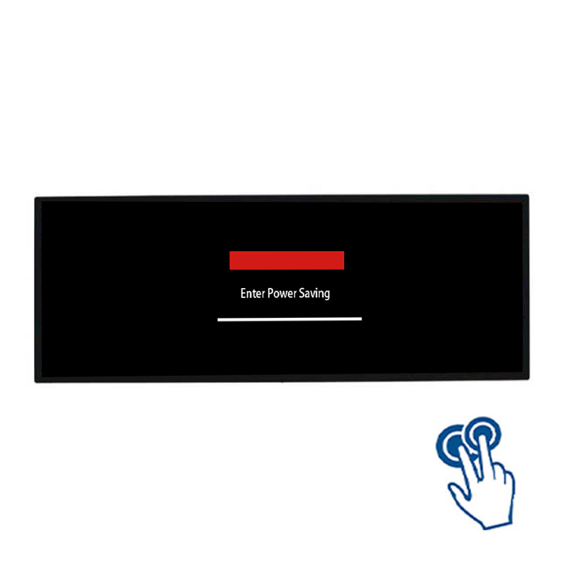 60.1 Inch Touchscreen Aluminum Profile Stretched Bar LCD Monitor - Angle View 2