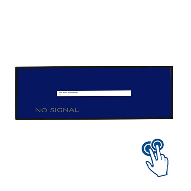 69.3 Inch Infrared Touchscreen Aluminum Profile Stretched Bar LCD Monitor - Angle View 2