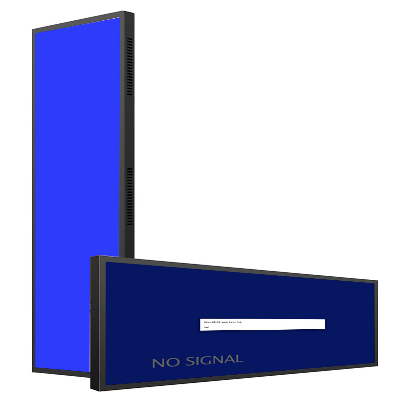 77.9 Inch Touchscreen Sheet Metal Stretched Bar LCD Monitor - Angle View 2