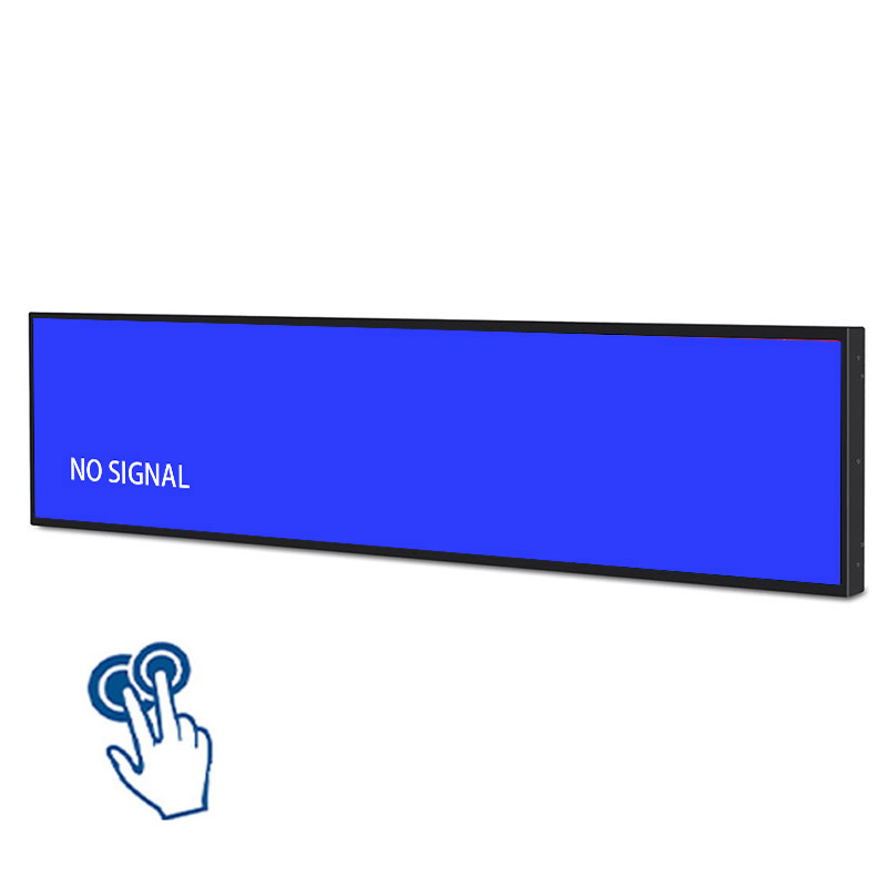 77.9 Inch Touchscreen Sheet Metal Stretched Bar LCD Monitor - Angle View 3
