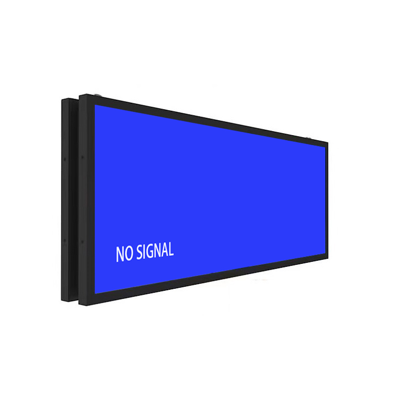37.7 Inch Double-Sided Stretched Bar LCD Monitor - Angle View 2
