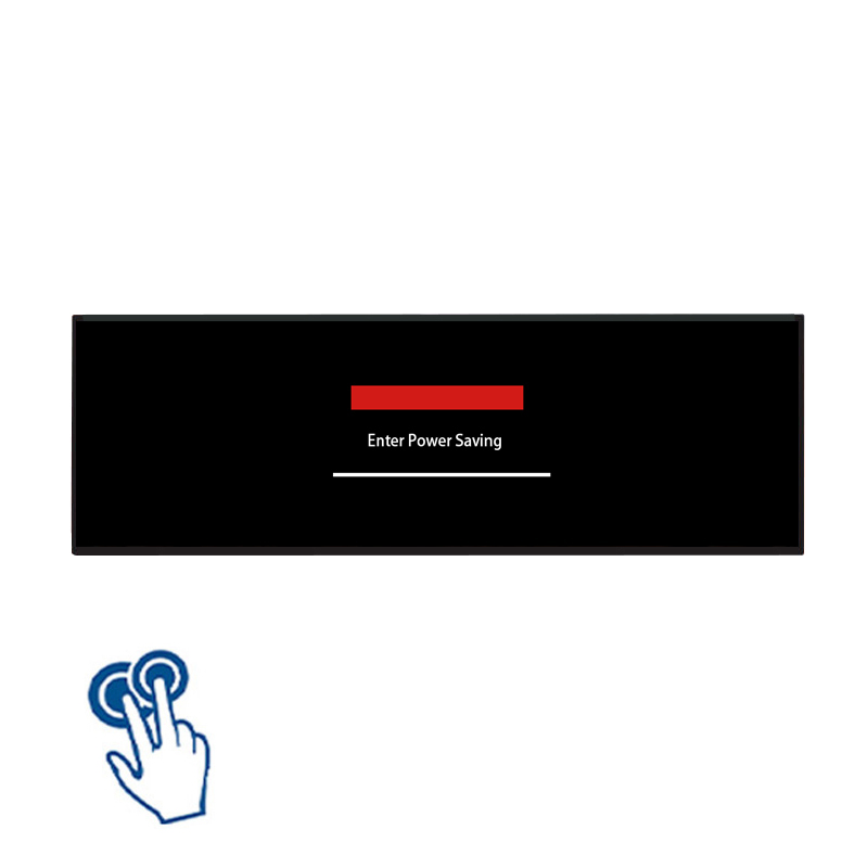 58.4 Inch Infrared Touchscreen Stretched Bar LCD Monitor - Angle View 2