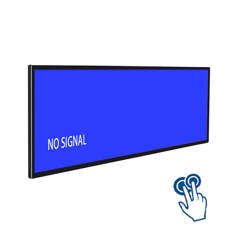 77.5 Inch Touchscreen Sheet Metal Stretched Bar LCD Monitor - Angle View 2