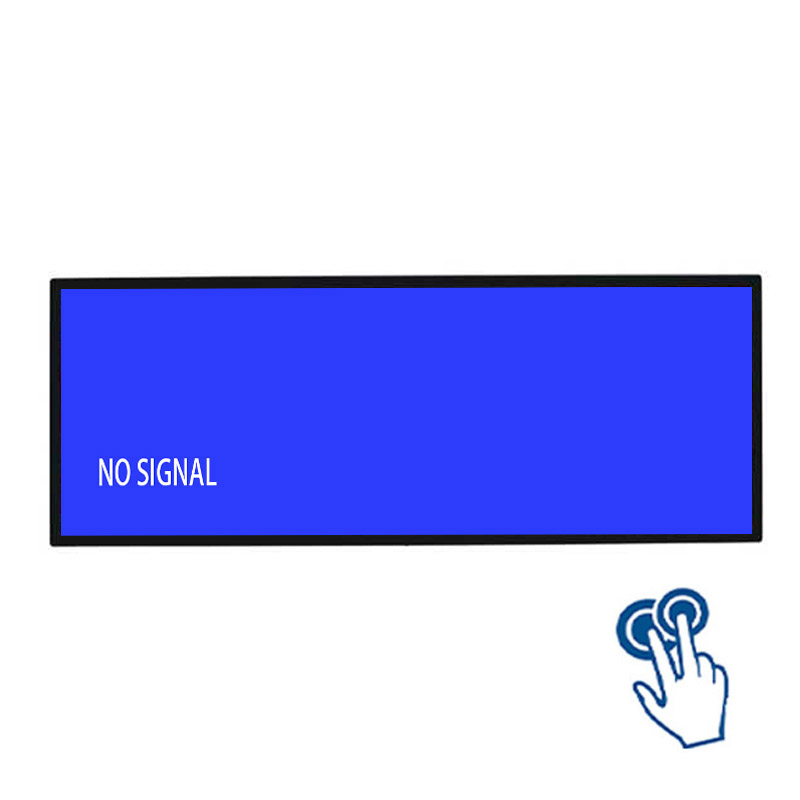 69 Inch Touchscreen Wall-Mounted High Brightness Stretched Bar LCD Monitor - Angle View 3