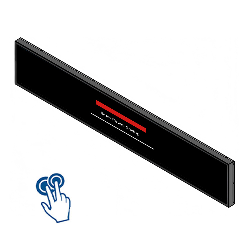 86 Inch Infrared Touchscreen Stretched Bar LCD Monitor - Angle View 2