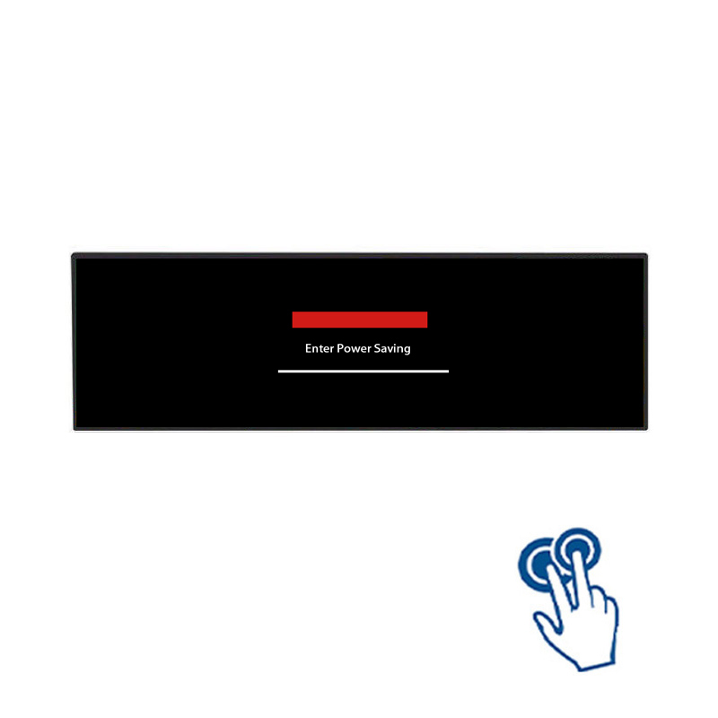 11.1 Inch Capacitive Touchscreen Sheet Metal Stretched Bar LCD Monitor - Angle View 2