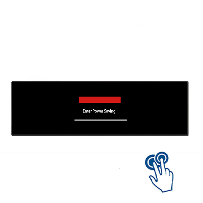 82.2 Inch Touchscreen Sheet Metal Stretched Bar LCD Monitor - Angle View 2