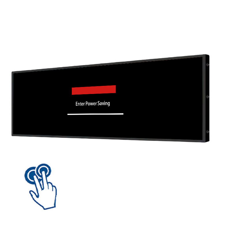 64 Inch Touchscreen Aluminum Profile Wall-Mounted High Brightness Stretched Bar LCD Monitor - Main View