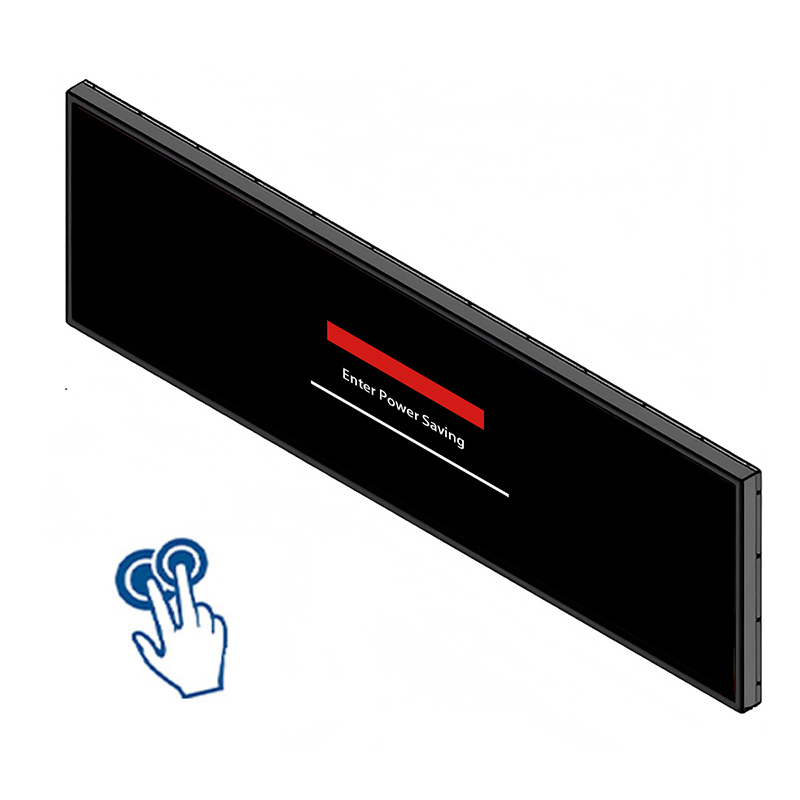 88 Inch Infrared Touchscreen Stretched Bar LCD Monitor - Main View