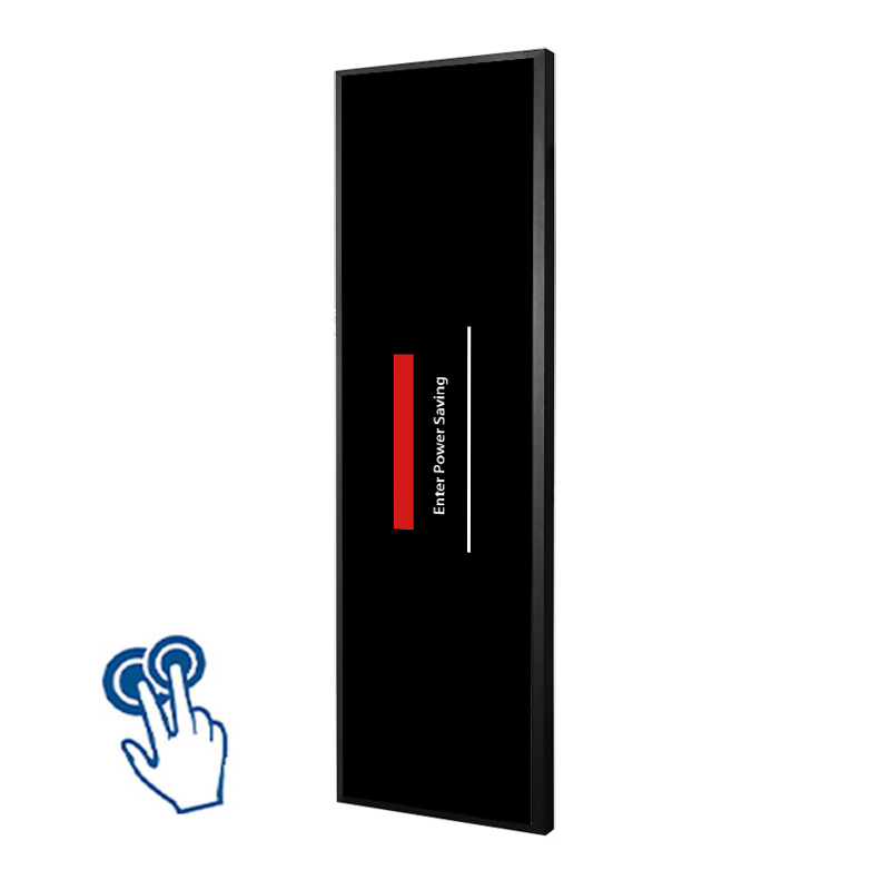 49.5 Inch Infrared Touchscreen Aluminum Profile Stretched Bar LCD Monitor - Angle View 3