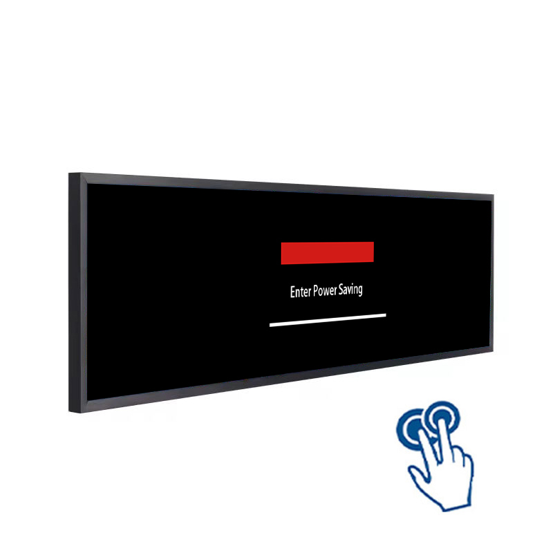 88 Inch Touchscreen Sheet Metal Stretched Bar LCD Monitor - Angle View 3