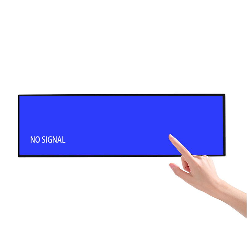 77.5 Inch Touchscreen Sheet Metal Stretched Bar LCD Monitor - Angle View 3