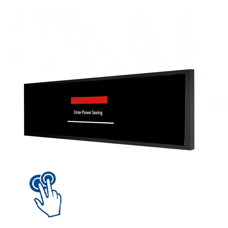 82.2 Inch Touchscreen Sheet Metal Stretched Bar LCD Monitor - Angle View 3