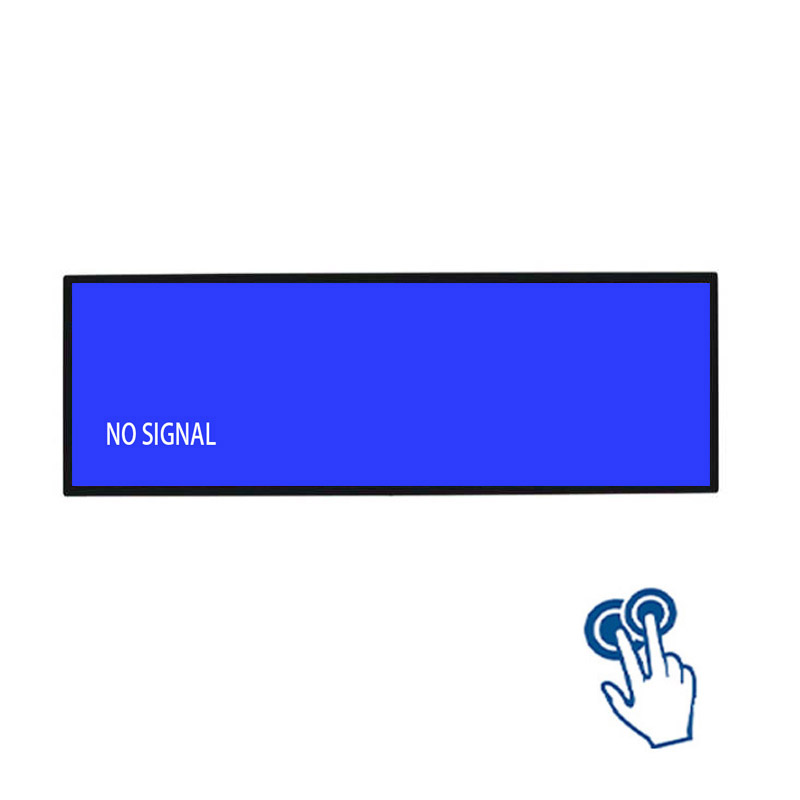 69.3 Inch Infrared Touchscreen Aluminum Profile Stretched Bar LCD Monitor - Angle View 3
