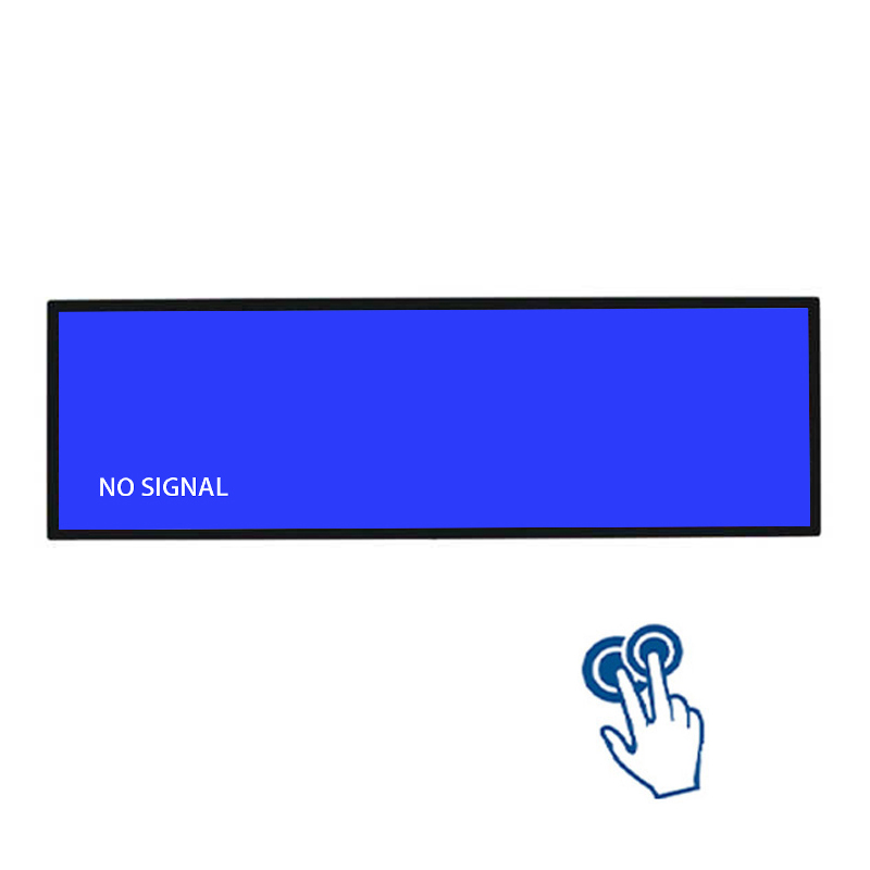 58.4 Inch Touchscreen Aluminum Profile Stretched Bar LCD Monitor - Angle View 3