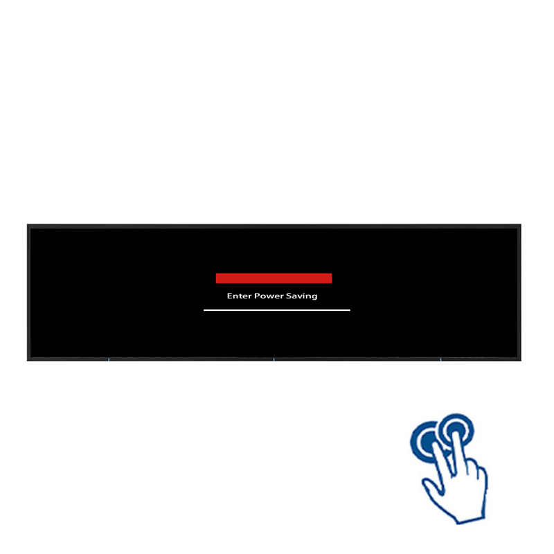 86 Inch Infrared Touchscreen Stretched Bar LCD Monitor - Main View