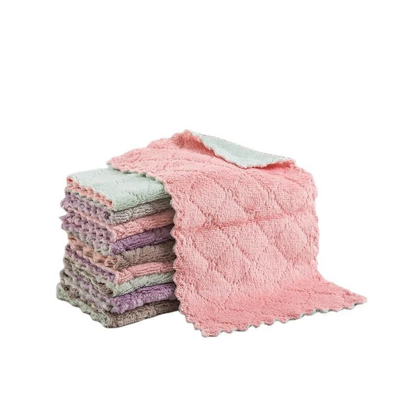Folded fleece blanket with a textured pattern, pastel colours