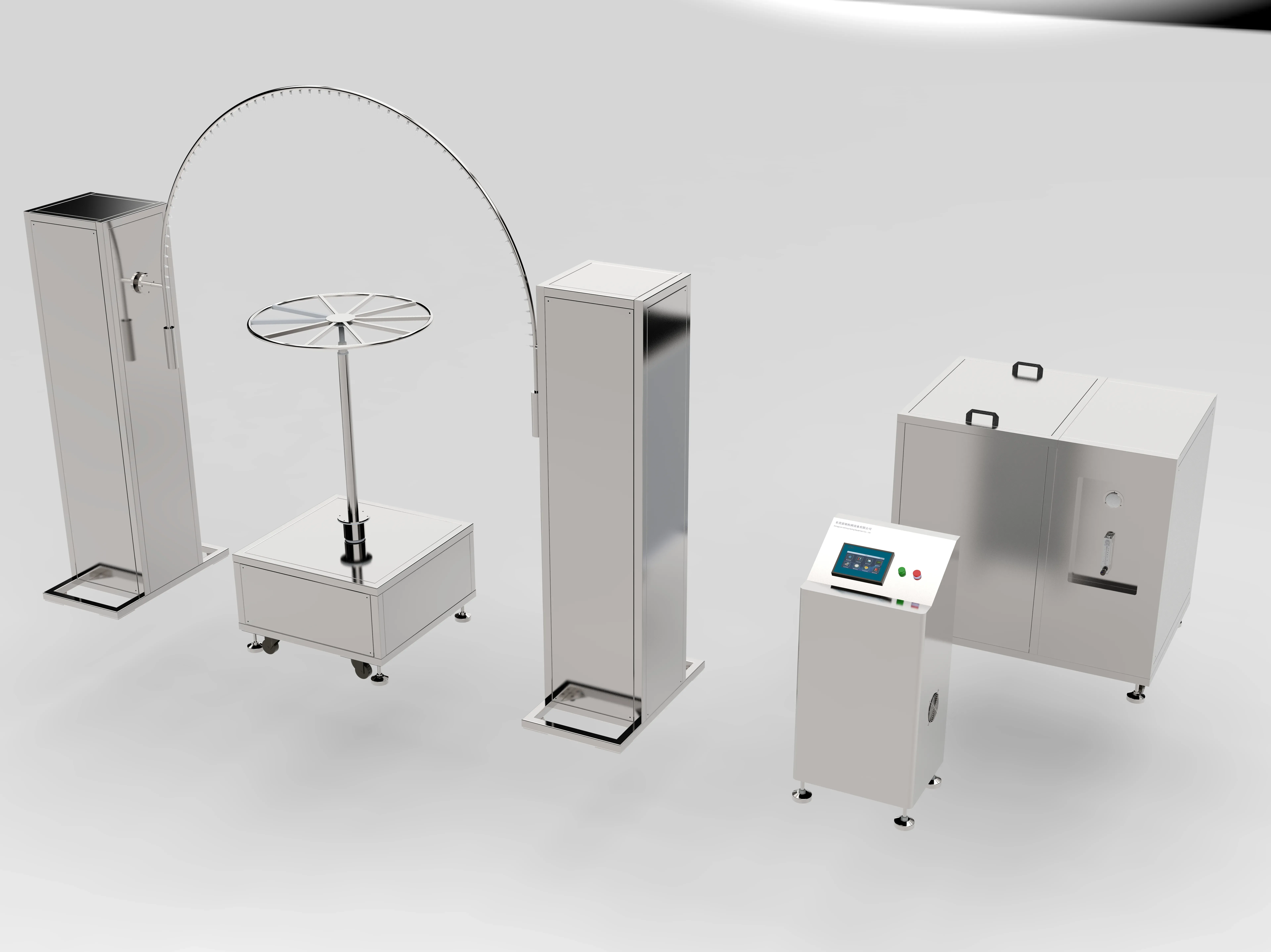 Open-type IPX3-IPX4 Oscillating Tube Rain Test System - technical photograph