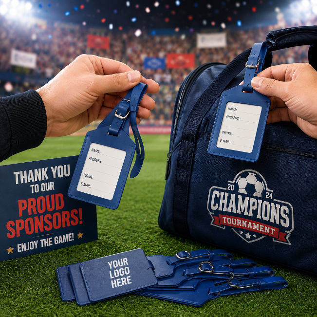 Custom luggage bag tags for breweries and sports events
