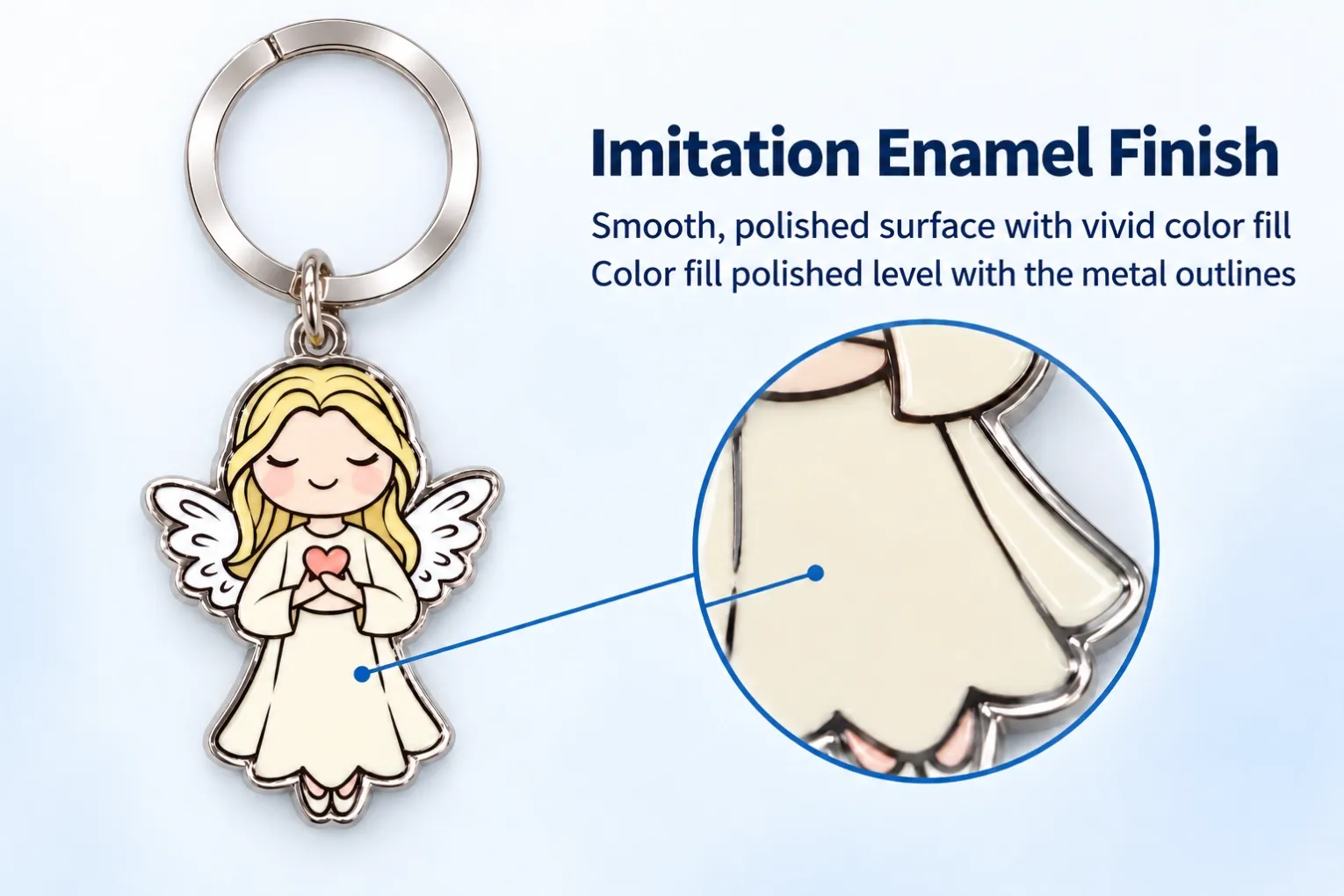 custom-imitation-enamel-keychain-smooth-finish