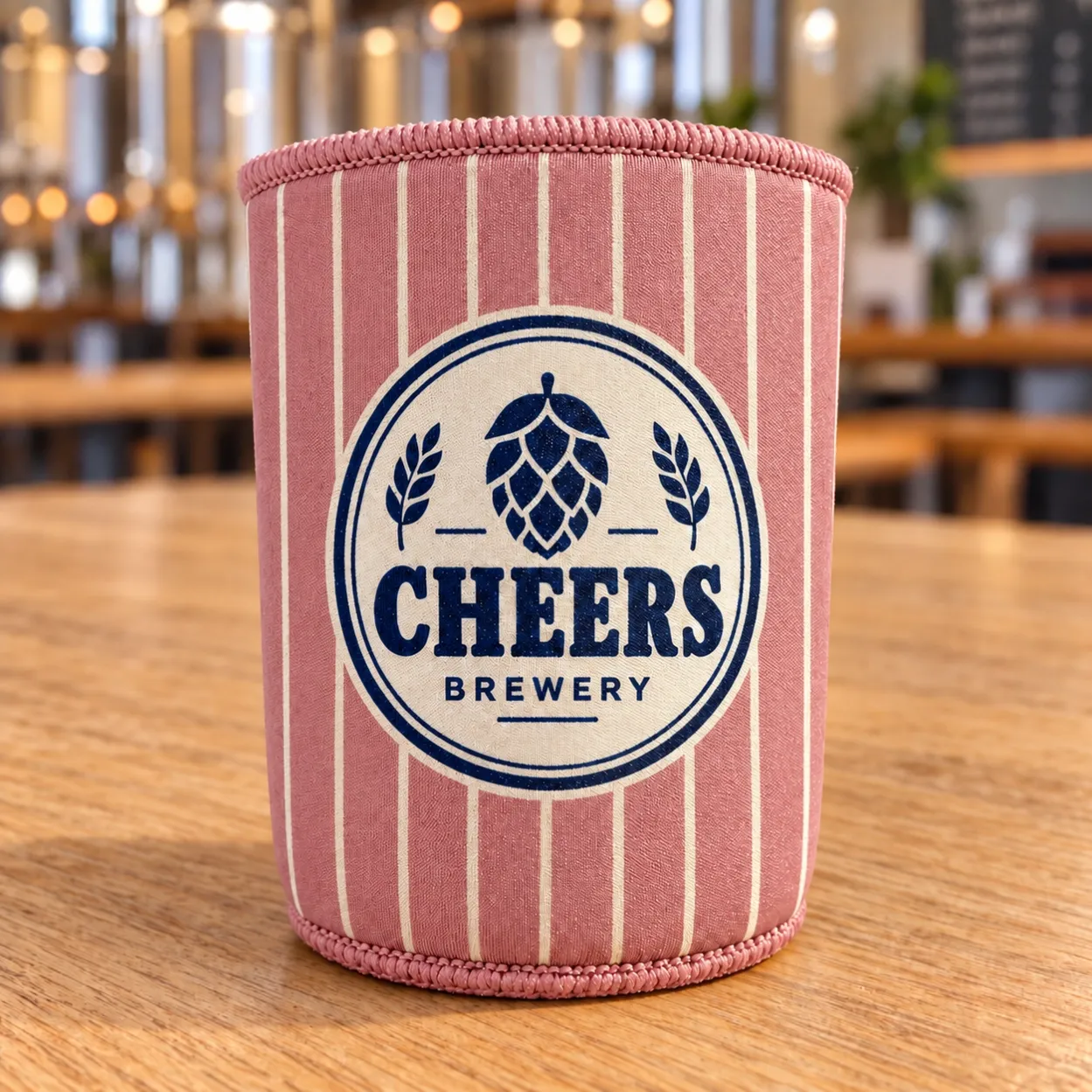 pink-pinstripe-can-cooler-front-view
